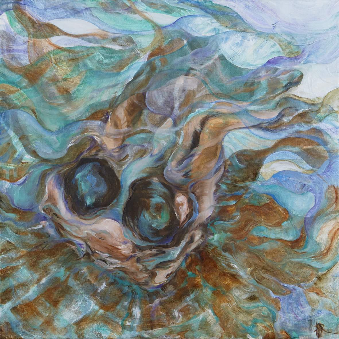 Forme d'acqua II  (2018)  50 x50 cm