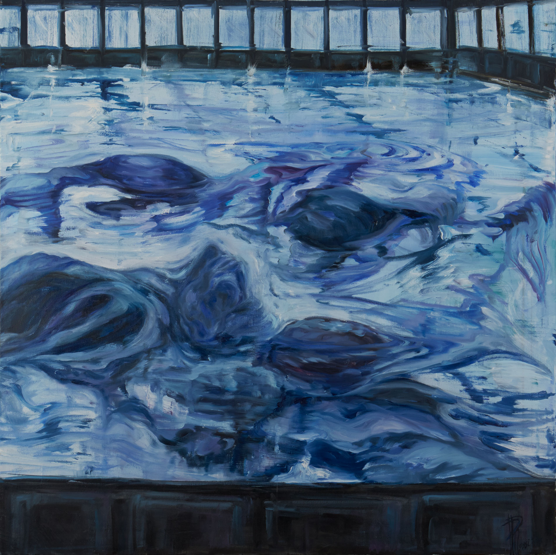 Matrice di blu (2014)
dittico  right panel  100x100 cm