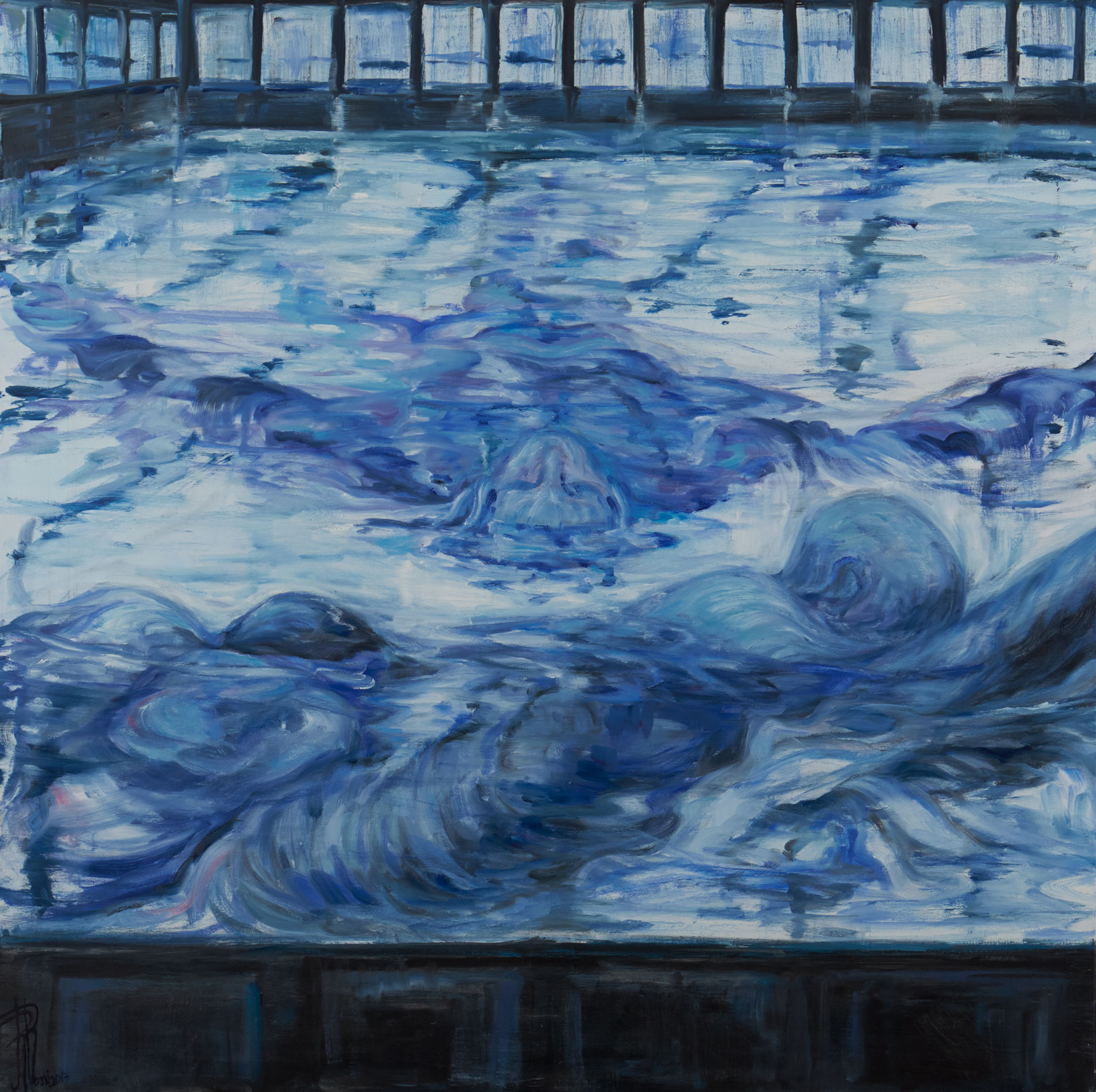 Matrice di blu (2014)
dittico left panel  100x100 cm
