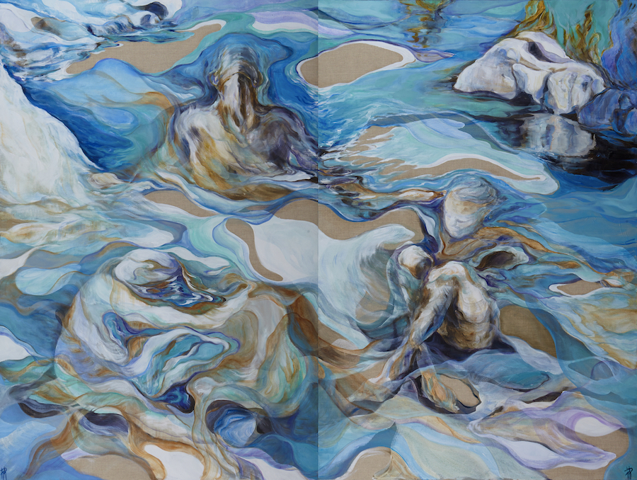 La forma dell'acqua 2 (2018) - diptych 150x200 cm