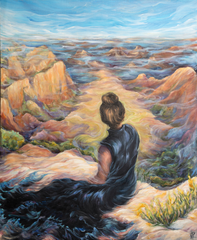 La ginestra, olio su tela, 120 x100 cm, 2023