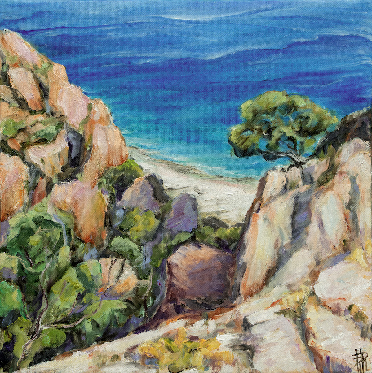 Mirage, huile sur toile, 30 x30 cm, 2024