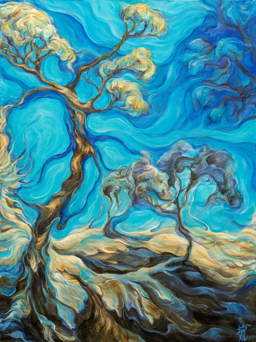 Osmose, olio su tela, 80 x 60 cm 2024