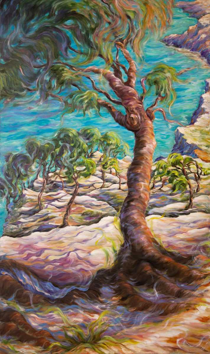 Extase cosmique 5, oilo su tela, 172x103cm, 2022